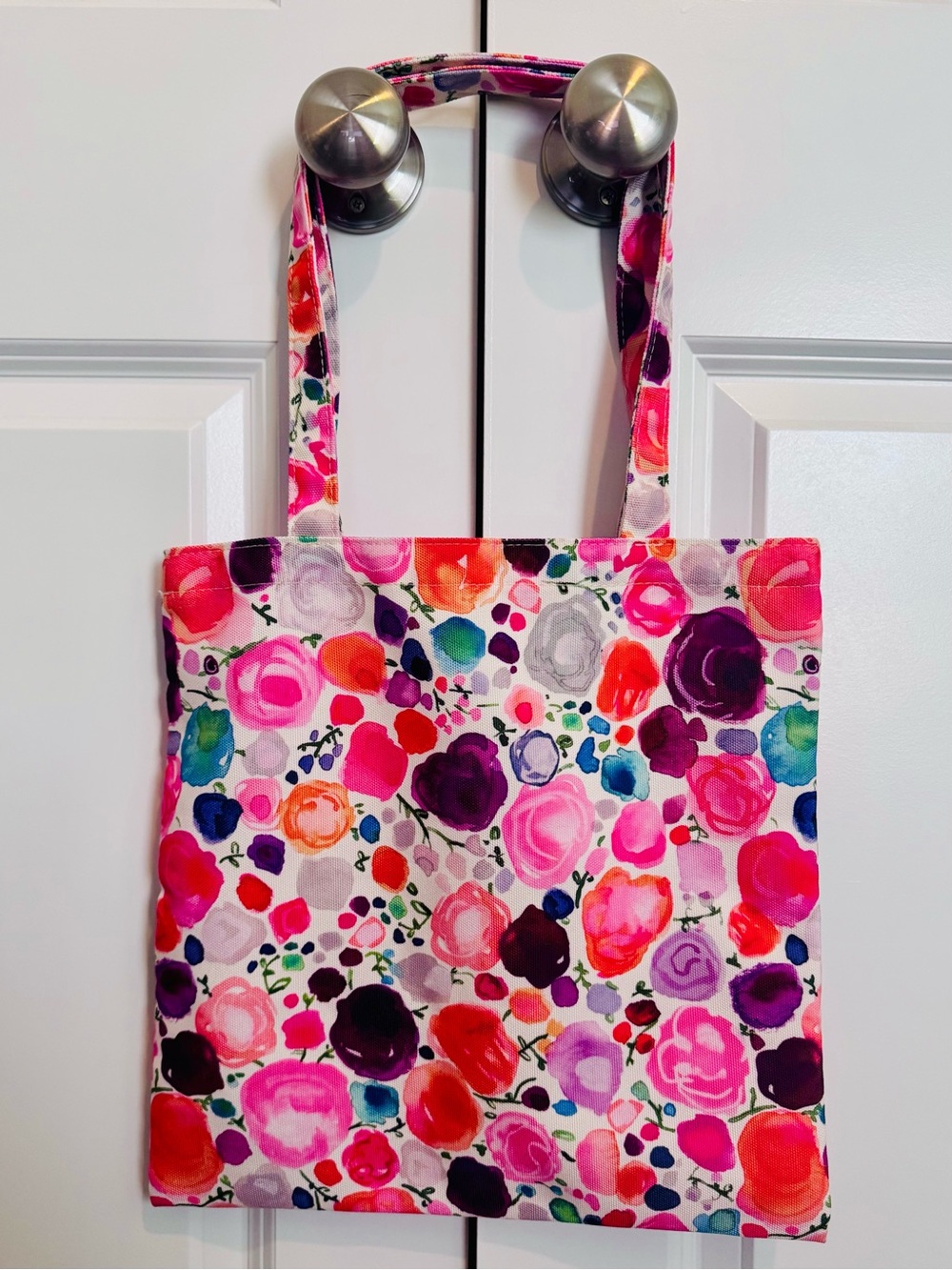 kate spade Floral Multicolor Canvas Tote - Pink, Purple, Orange, Blue